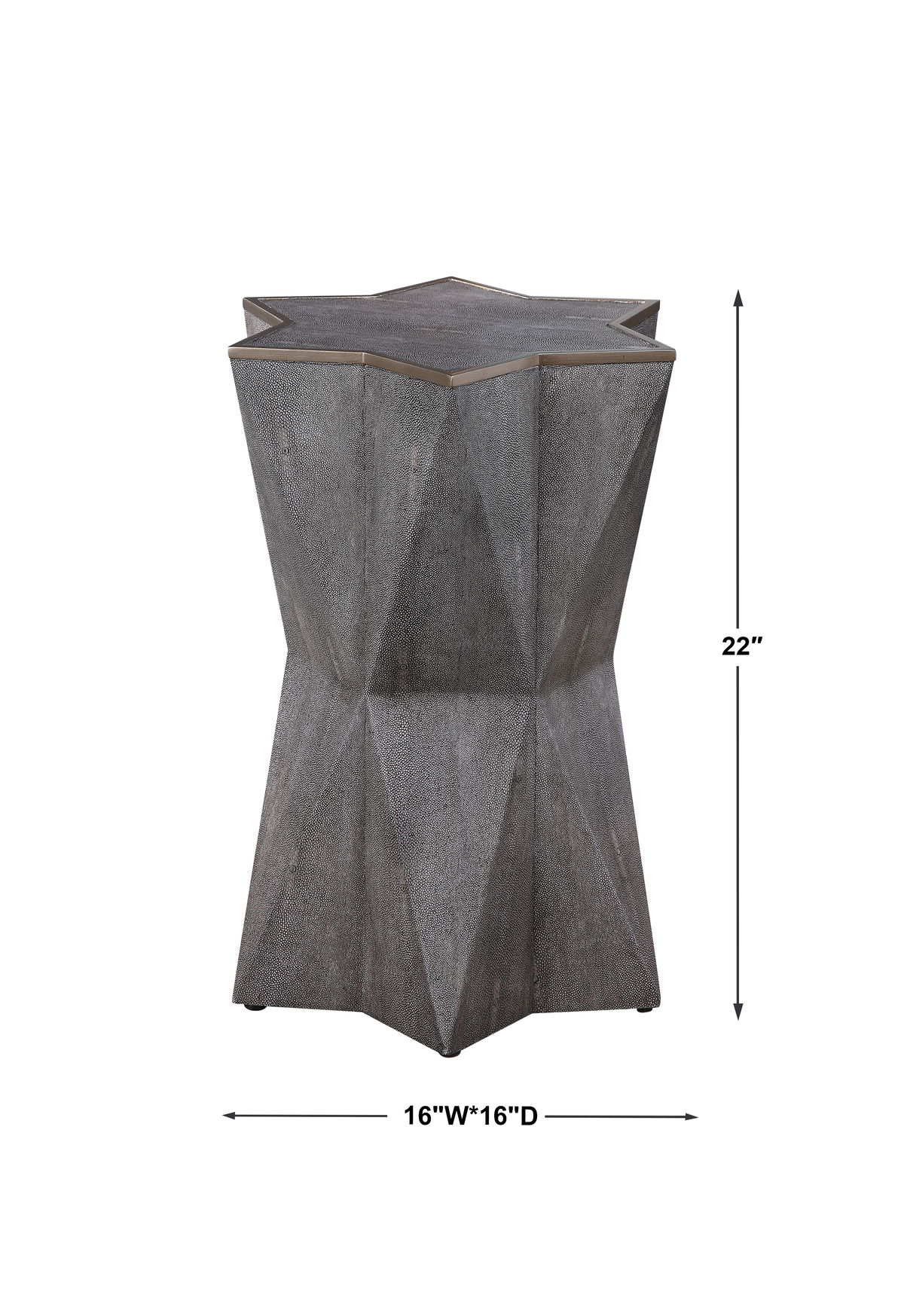 Capella Gray Accent Table, Side & End Table by Uttermost, 16" width x 22" height x 16" depth View 3