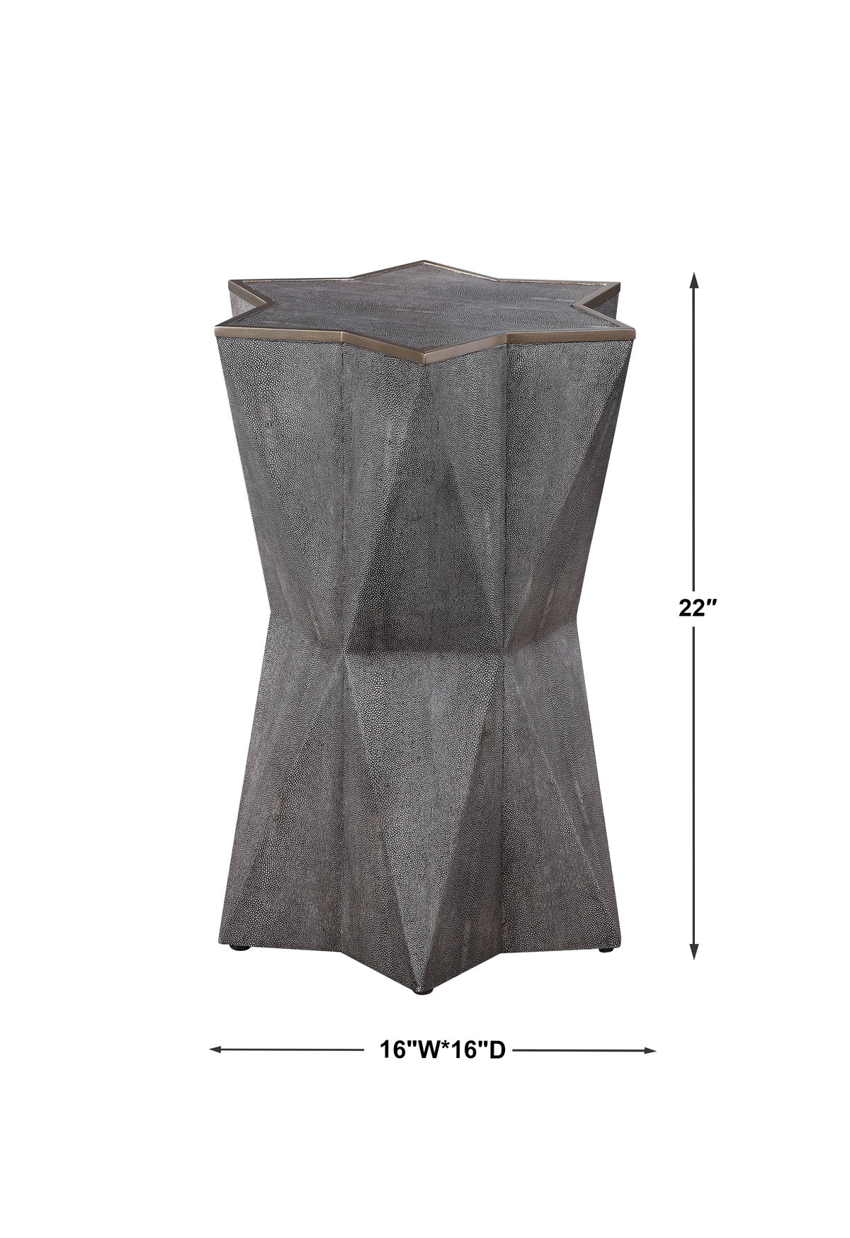 Capella Gray Accent Table, Side & End Table by Uttermost, 16" width x 22" height x 16" depth View 3