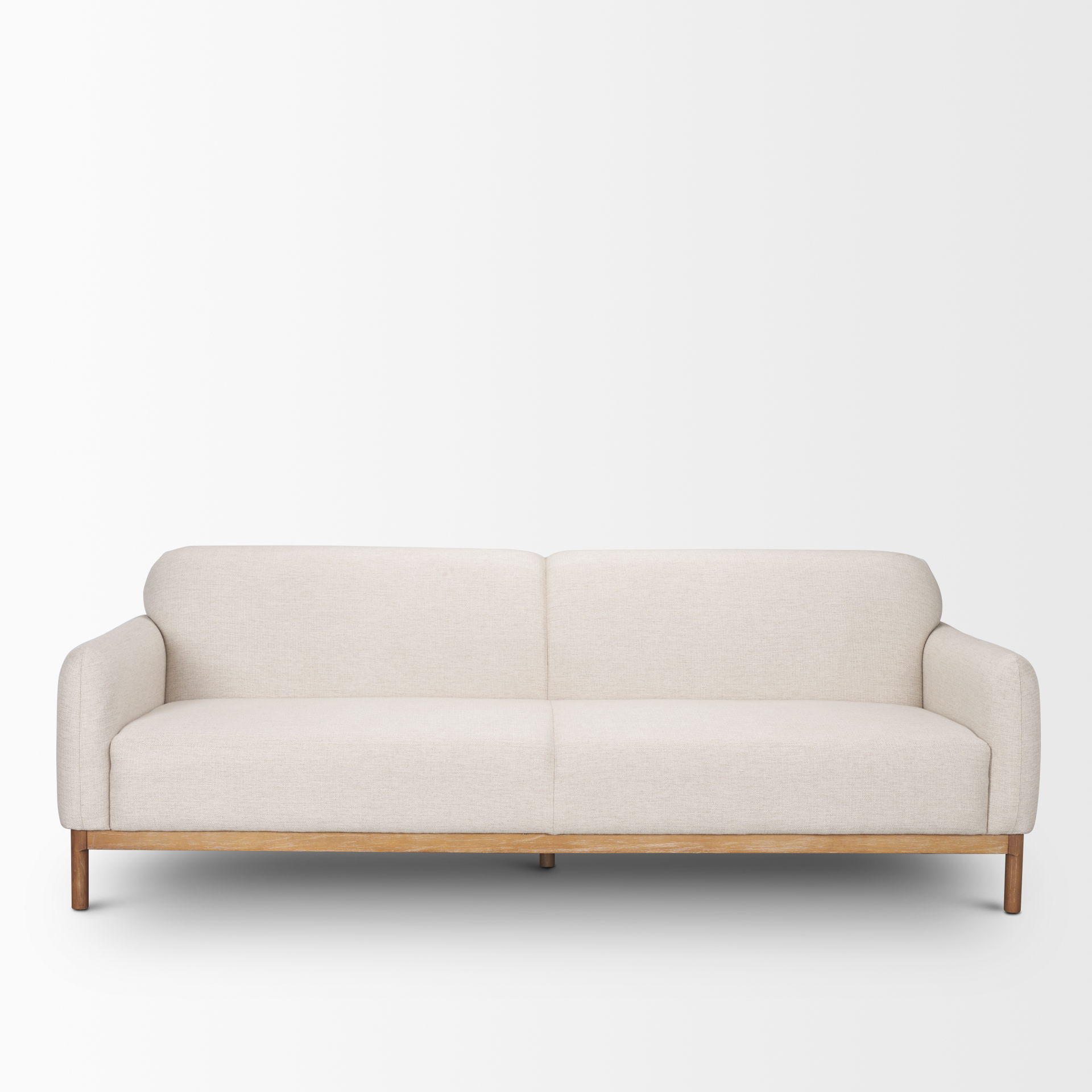 Hale Sofa with Medium Brown Wood and Oatmeal Fabric large image 
