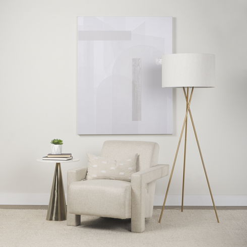 Sovereign Oatmeal Fully Upholstered Accent Chair