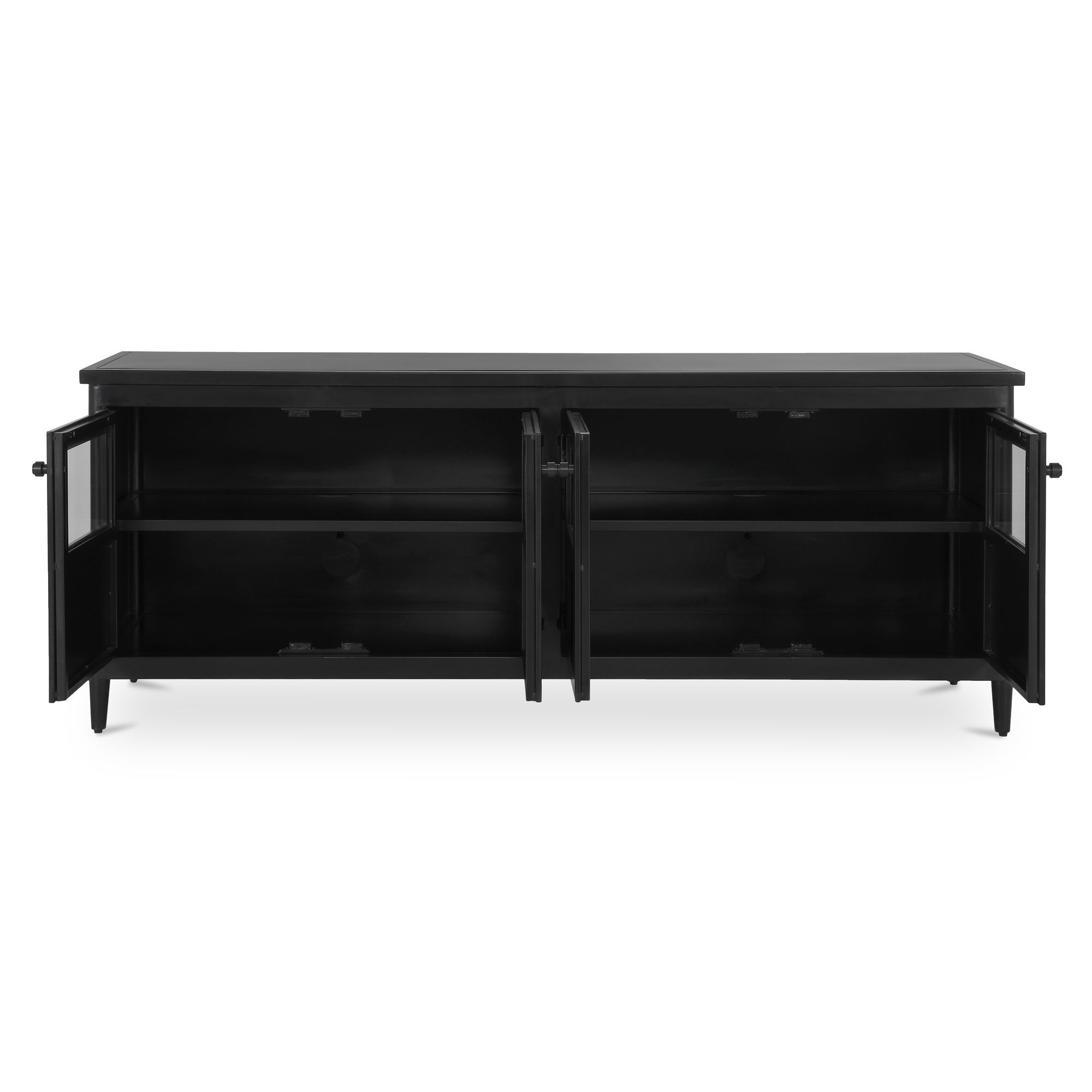 Henry Metal Media Unit Black, Media Console by Moe's Home, 65" width x 25" height x 19" depth View 4