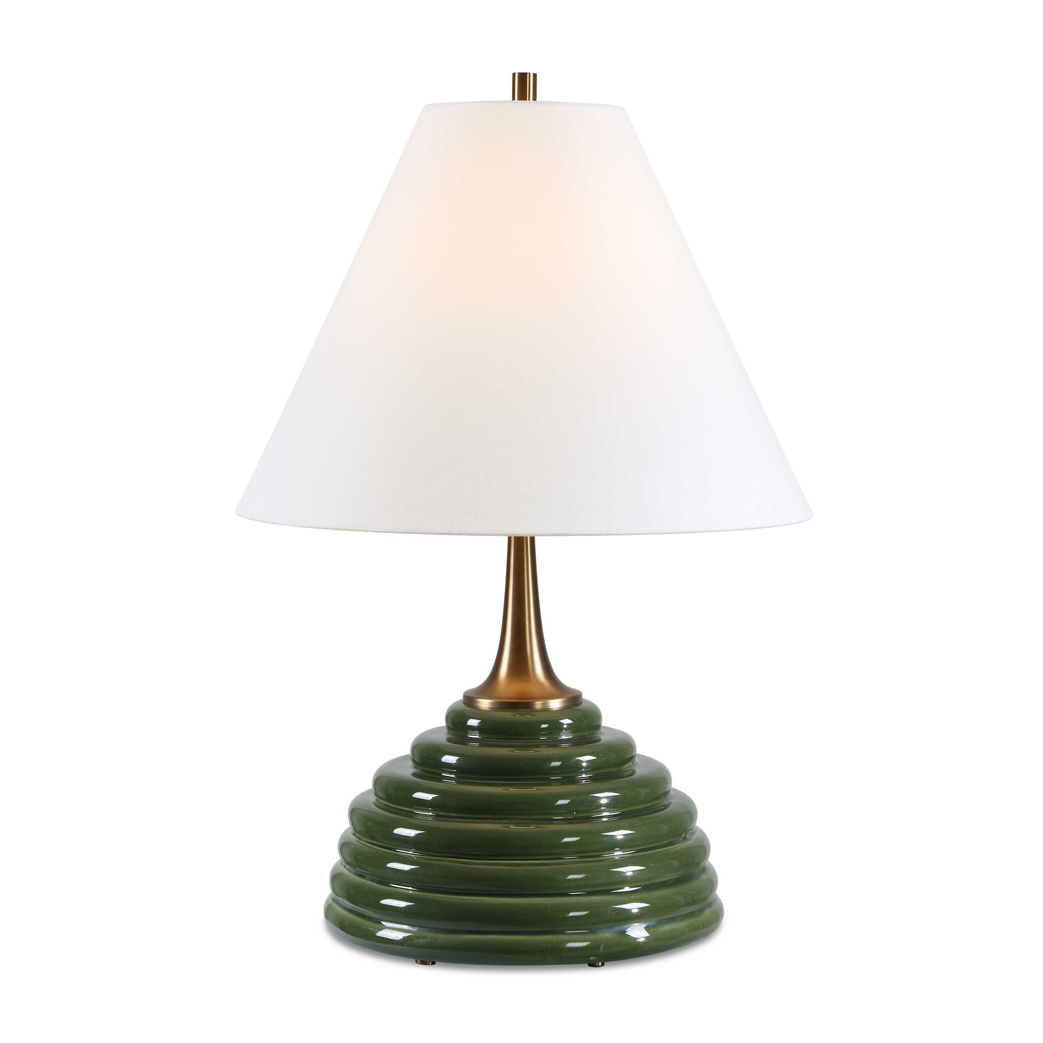McKay Dark Green Table Lamp, by Uttermost, 17" width x 25" height x 17" depth View 1