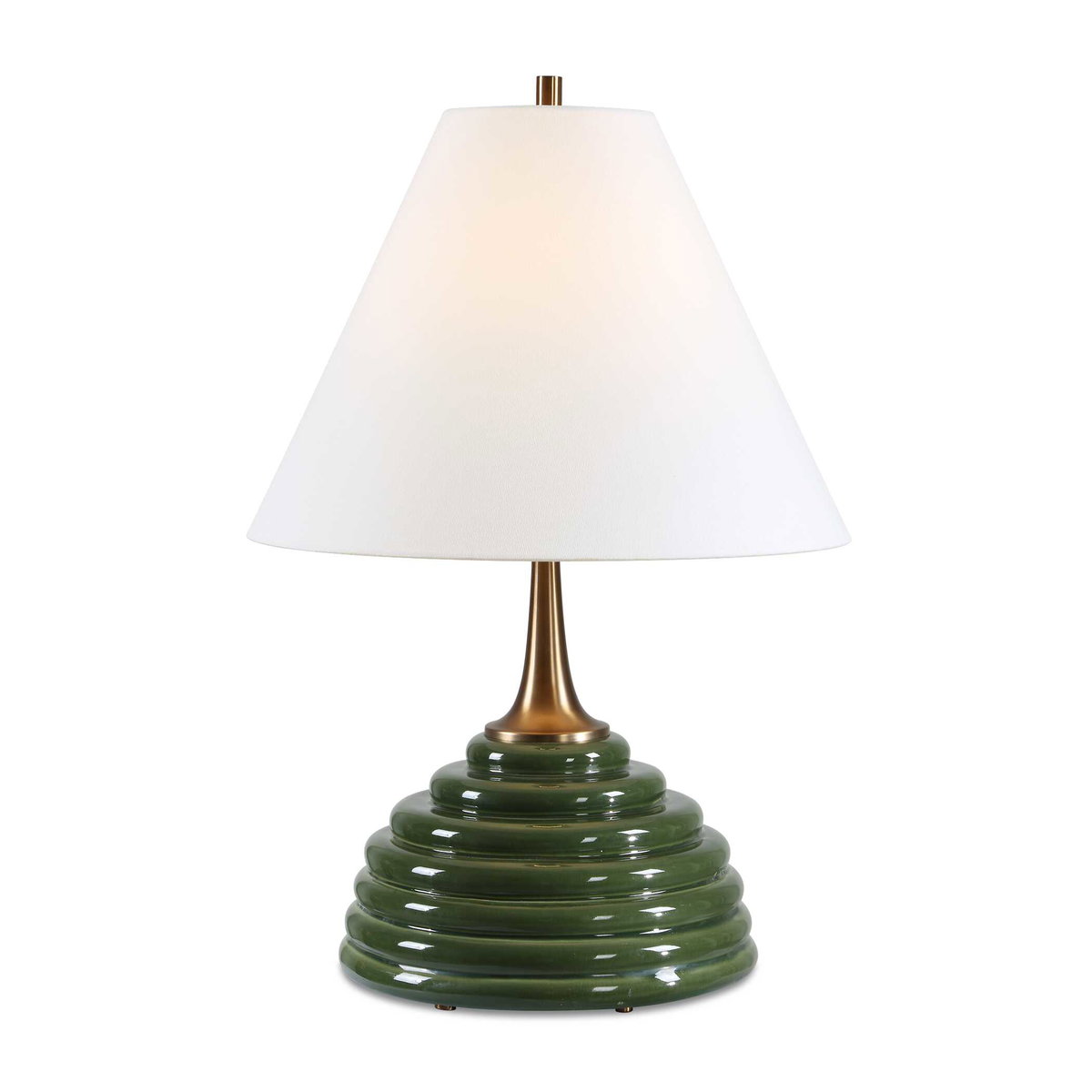 McKay Dark Green Table Lamp, by Uttermost, 17" width x 25" height x 17" depth View 1