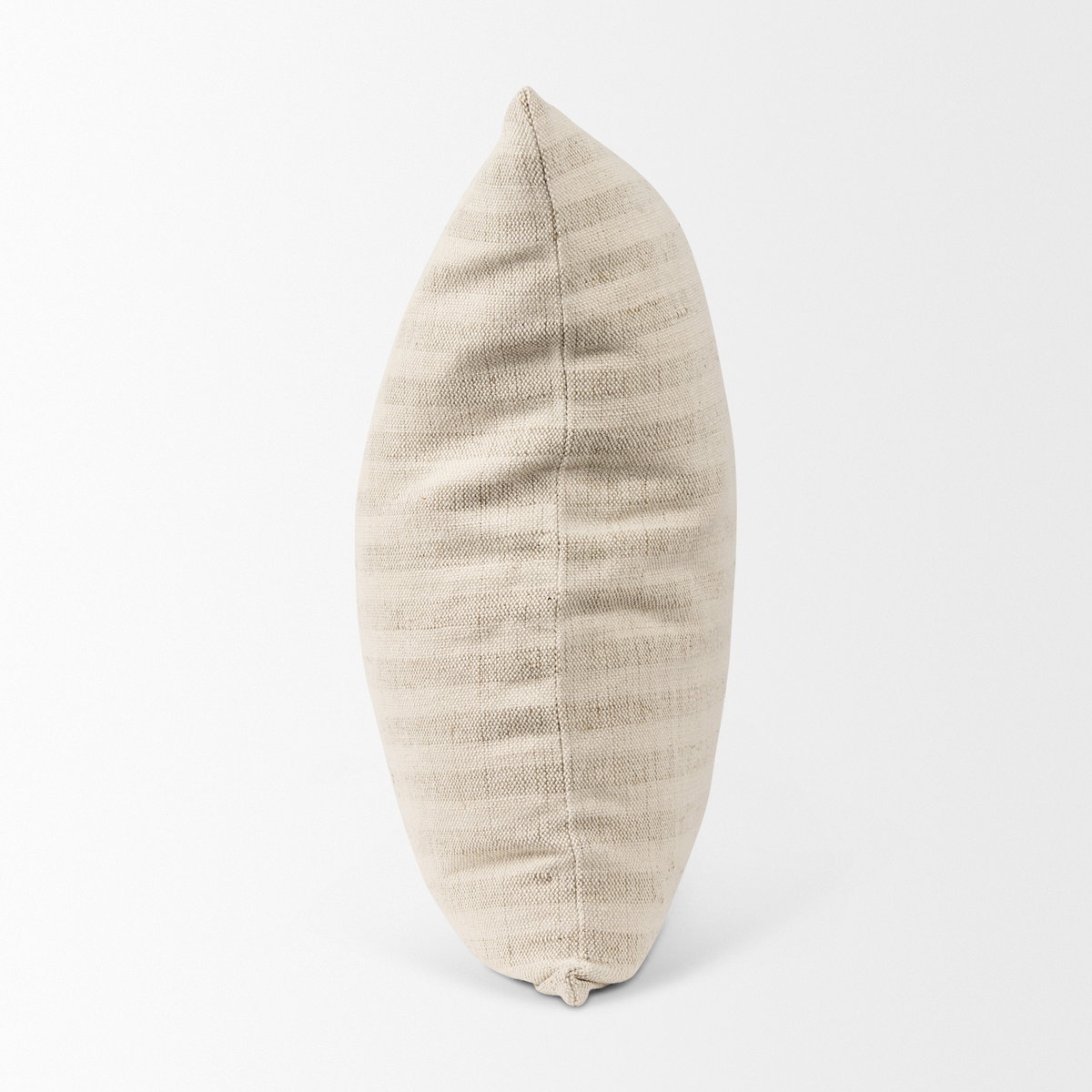 Jace 22x22 Cream/Beige Stripe Linen-Cotton Square Pillow Cover, Decorative Pillow by Mercana, 22" length x 22" width x 0.2" height View 6