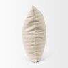 Jace 22x22 Cream/Beige Stripe Linen-Cotton Square Pillow Cover, Decorative Pillow by Mercana, 22" length x 22" width x 0.2" height thumbnail 6