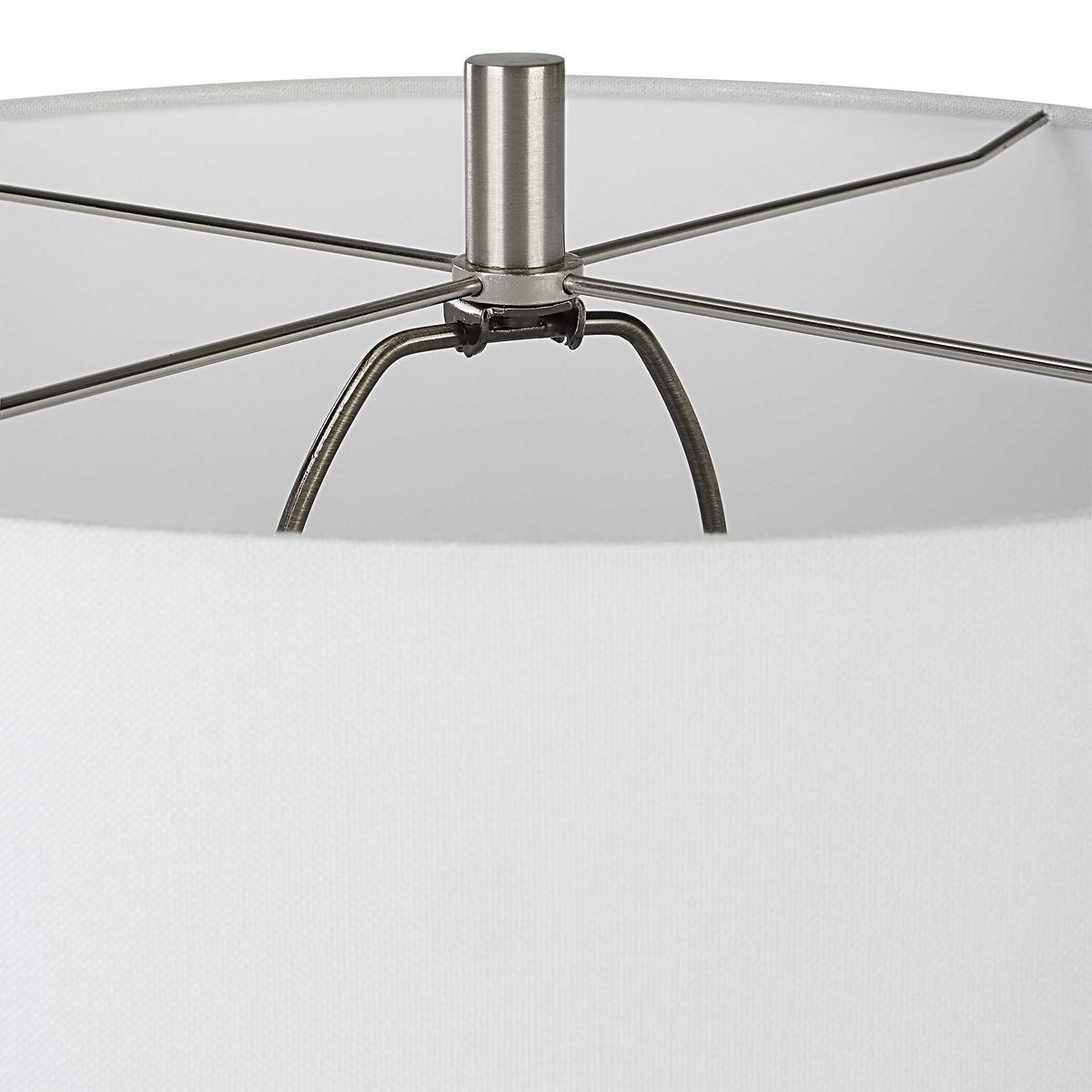 Scouts White Table Lamp, by Uttermost, 17" width x 28.5" height x 17" depth View 8