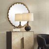 Cerrito Antique Brass Round Mirror, by Uttermost, 2'10" width x 2'10" height x 1.5" depth thumbnail 4