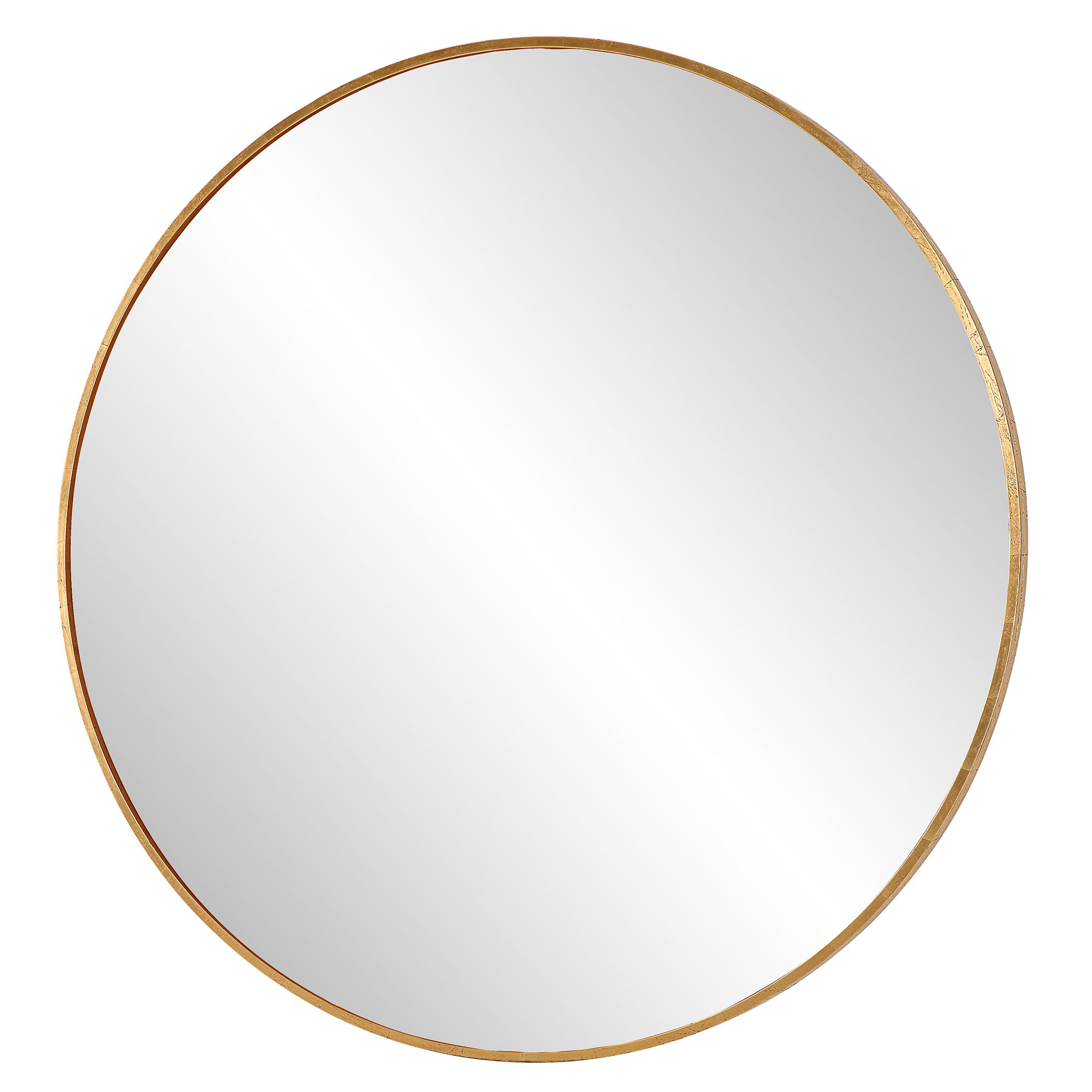 Junius Large Gold Round Mirror large image 