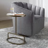 Jessenia White Marble Accent Table, Side & End Table by Uttermost, 18" width x 23" height x 12" depth thumbnail 2