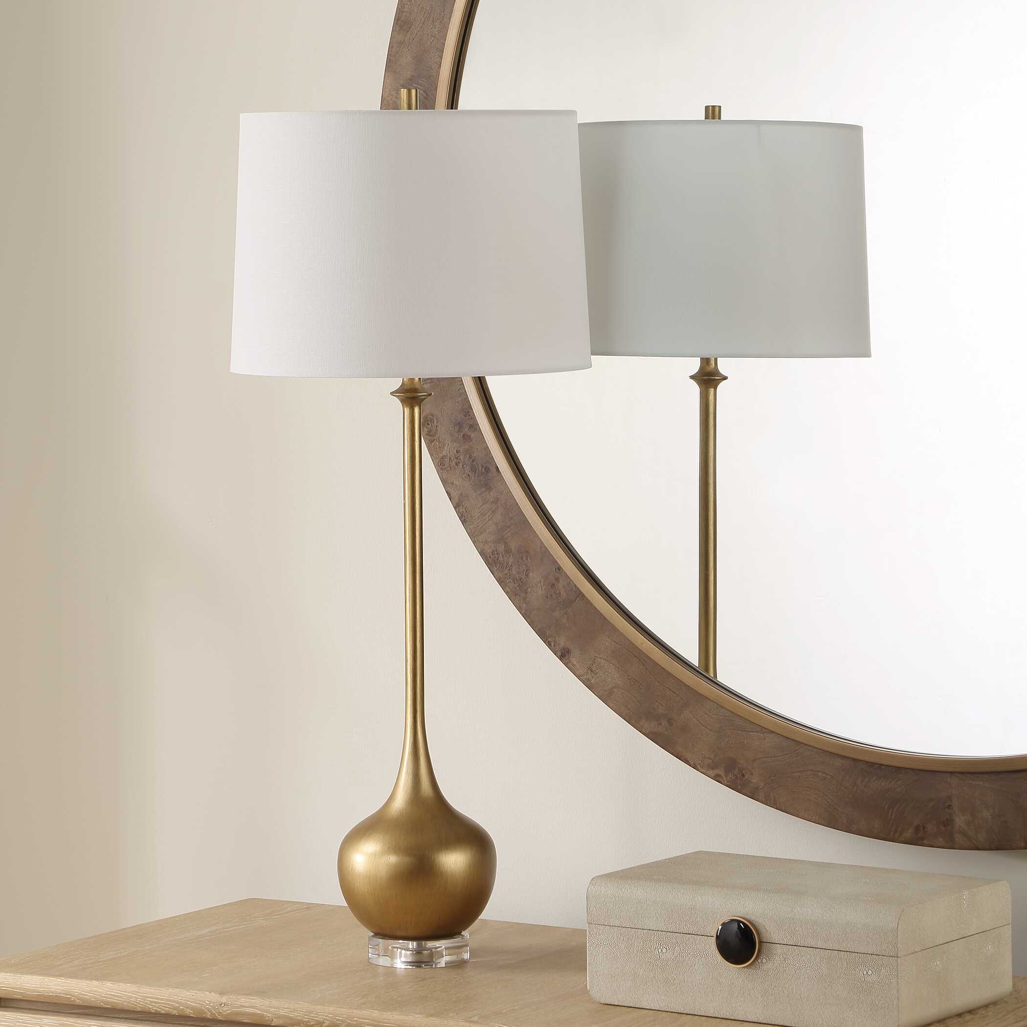 Good As Gold Buffet Lamp, by Uttermost, 14" width x 33.75" height x 14" depth View 3