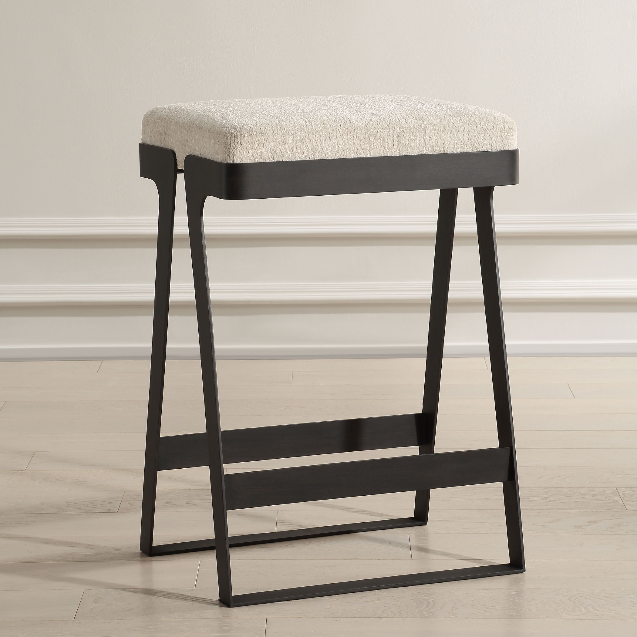 Hover Iron Counter Stool, Furniture by Uttermost, 18.25" width x 26" height x 14.25" depth View 2