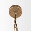 Rhone Gold Metal and Wood Beaded Chandelier thumbnail 3