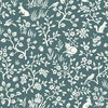 Weekends Fox & Hare Teal Wallpaper thumbnail 0