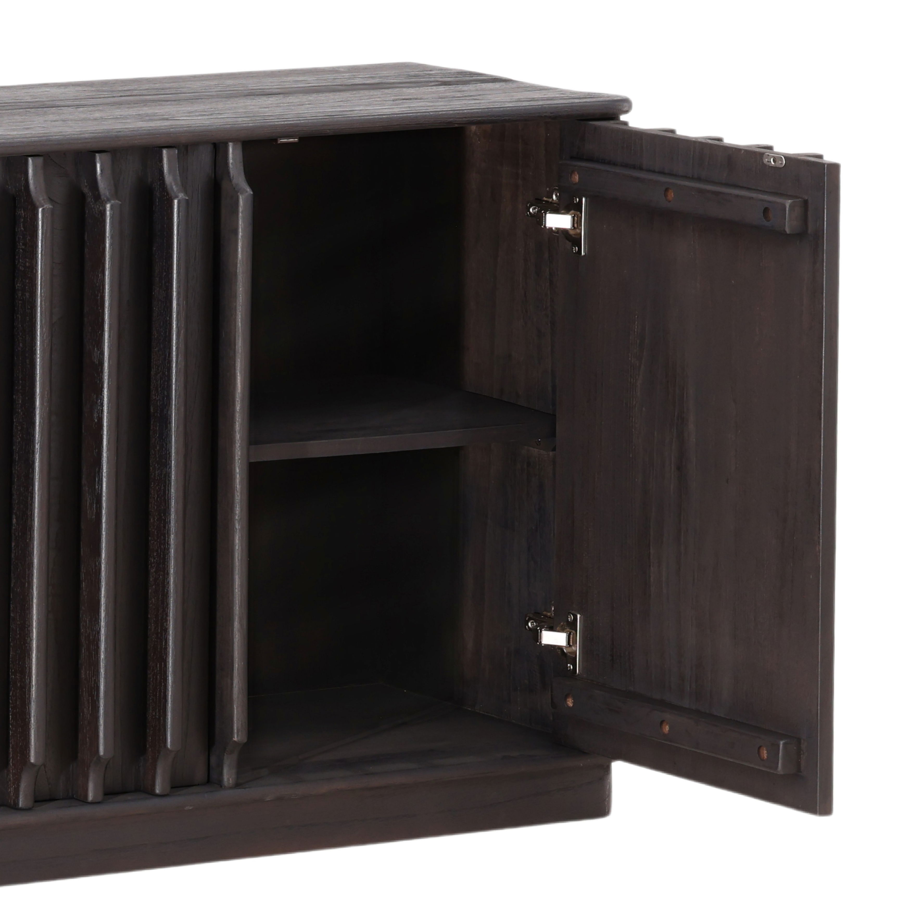 Urias Sideboard Dark Brown, Sideboards & Buffet by Dovetail, 78.94" width x 30" height x 17.4" depth View 7