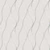 Wavy Stripe Off White & Silver Metallic Wallpaper thumbnail 0