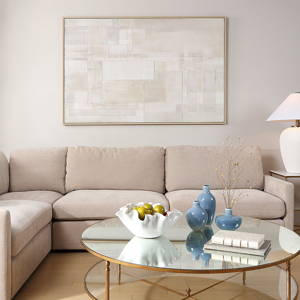 Erase Canvas Abstract Art, by Uttermost, 49.75" width x 73.75" height x 1.5" depth View 2