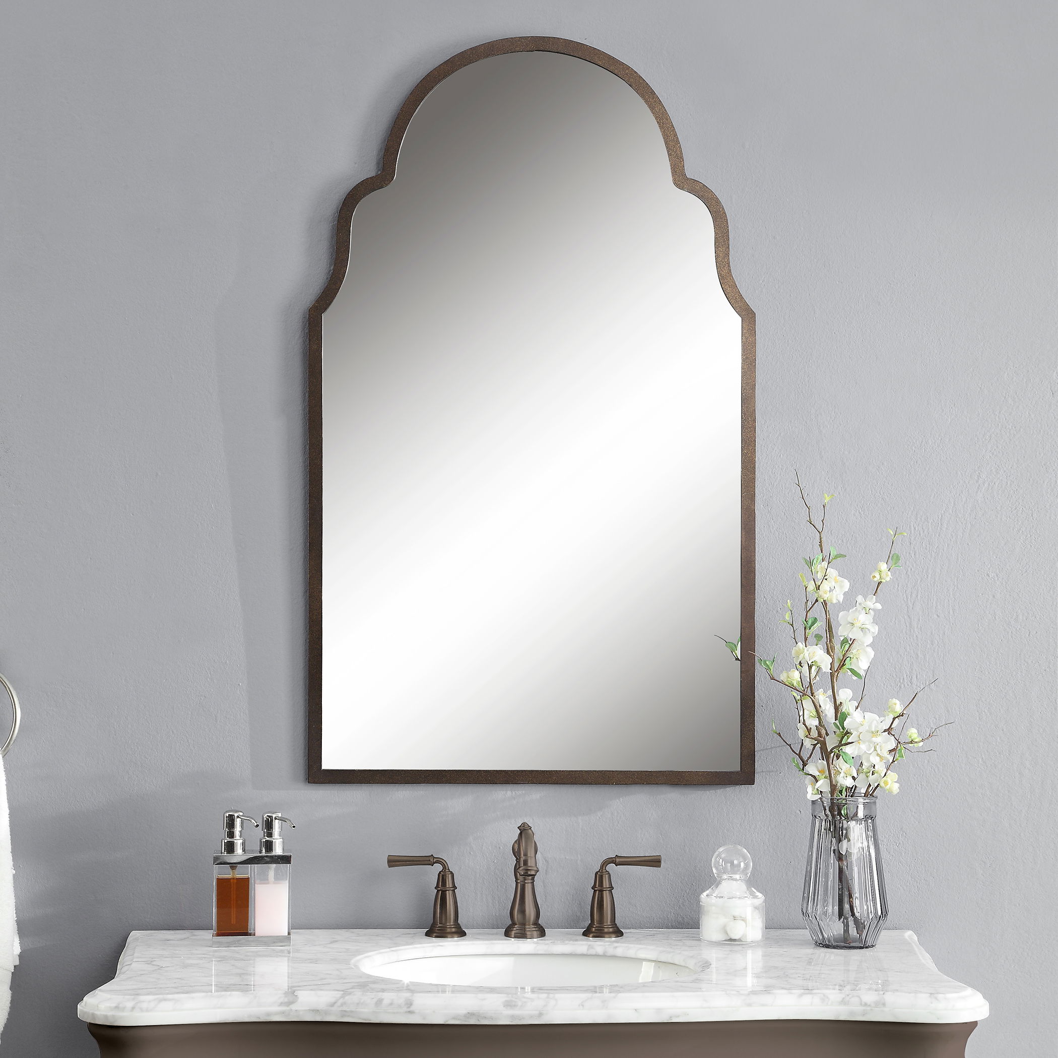 Brayden Arch Metal Mirror large image 