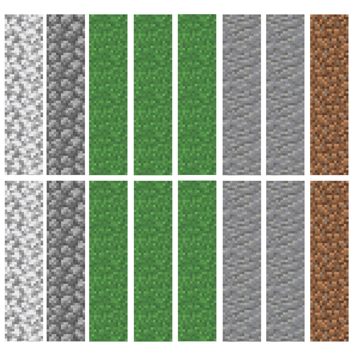 Minecraft Block Strips Peel & Stick Wall Decals, by York Wall, 3' length x 1'5.25" width x 0.02" depth
