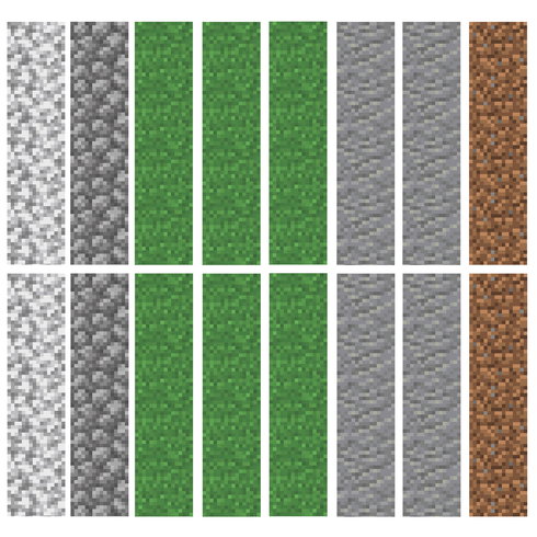 Minecraft Block Strips Peel & Stick Wall Decals