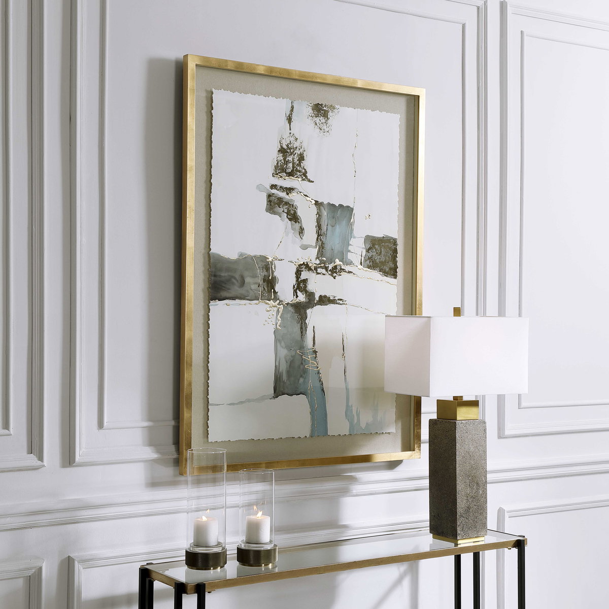 Crosswalk Abstract Art, Painting by Uttermost, 37.8" width x 52.8" height x 1.5" depth View 4