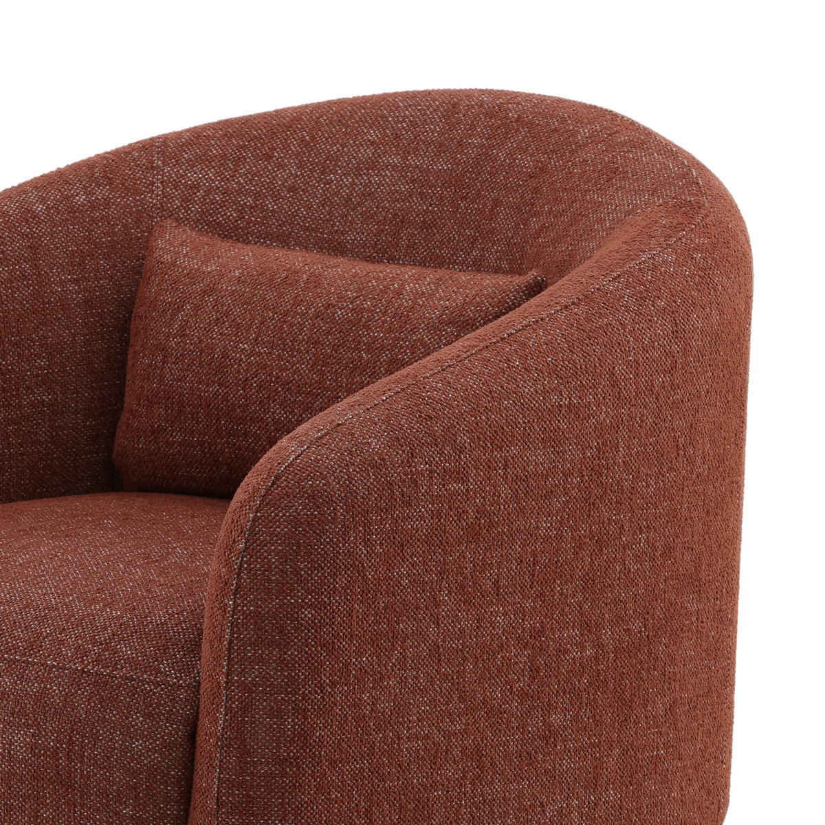 Haywood Occasional Chair Rust, Accent Chair by Dovetail, 32" width x 29.7" height x 35.5" depth View 6