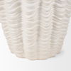 Velia Tall Seashell Sculptural Cream Glazed Ceramic Vase thumbnail 7