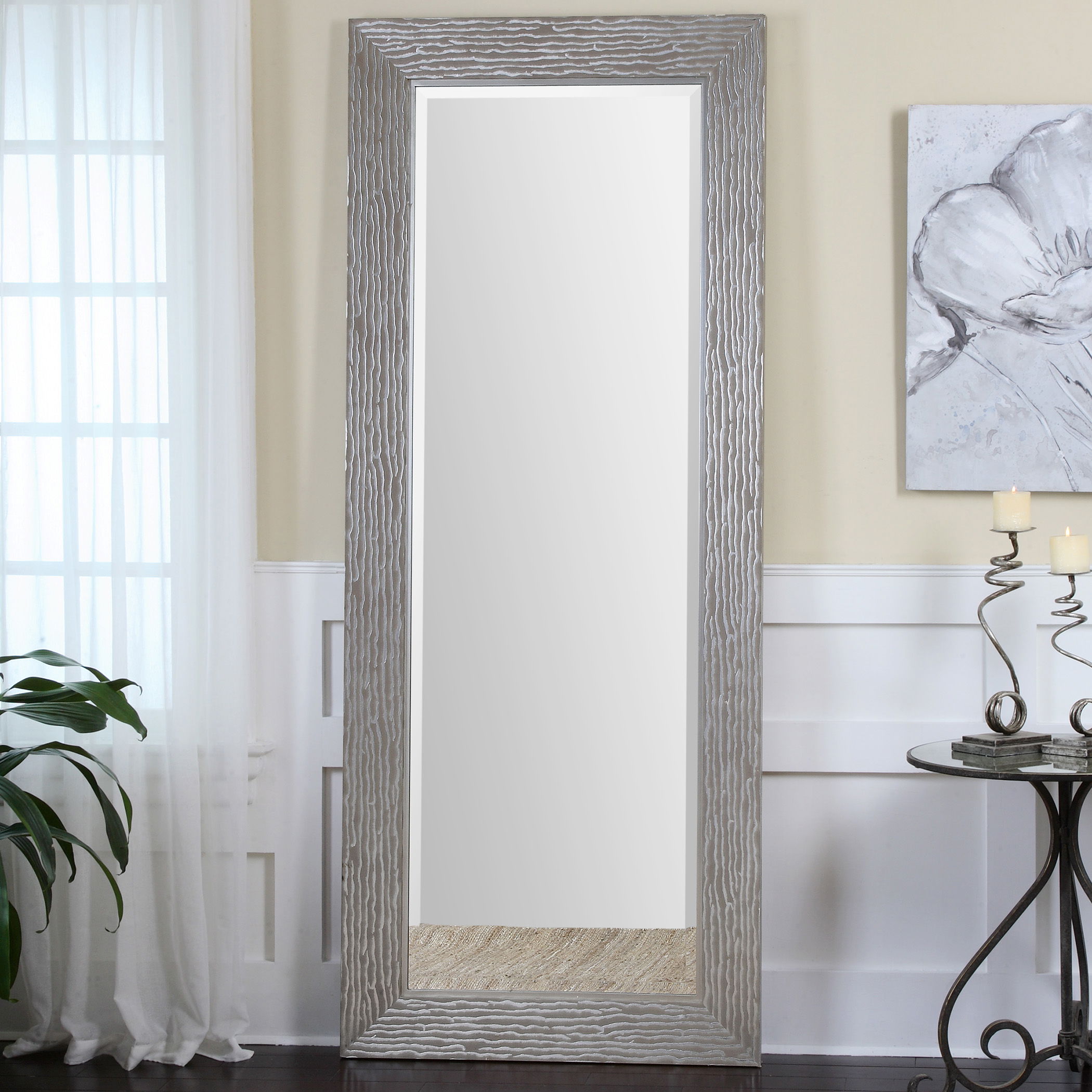 Amadeus Large Silver Mirror large image 