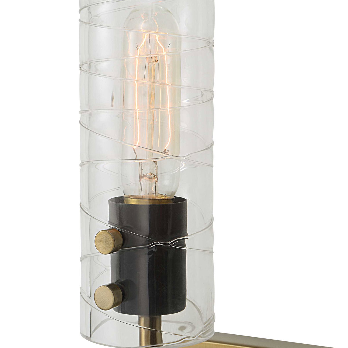 Telesto 1 Light Brass Sconce, by Uttermost, 4.5" width x 22" height x 6.75" depth View 6