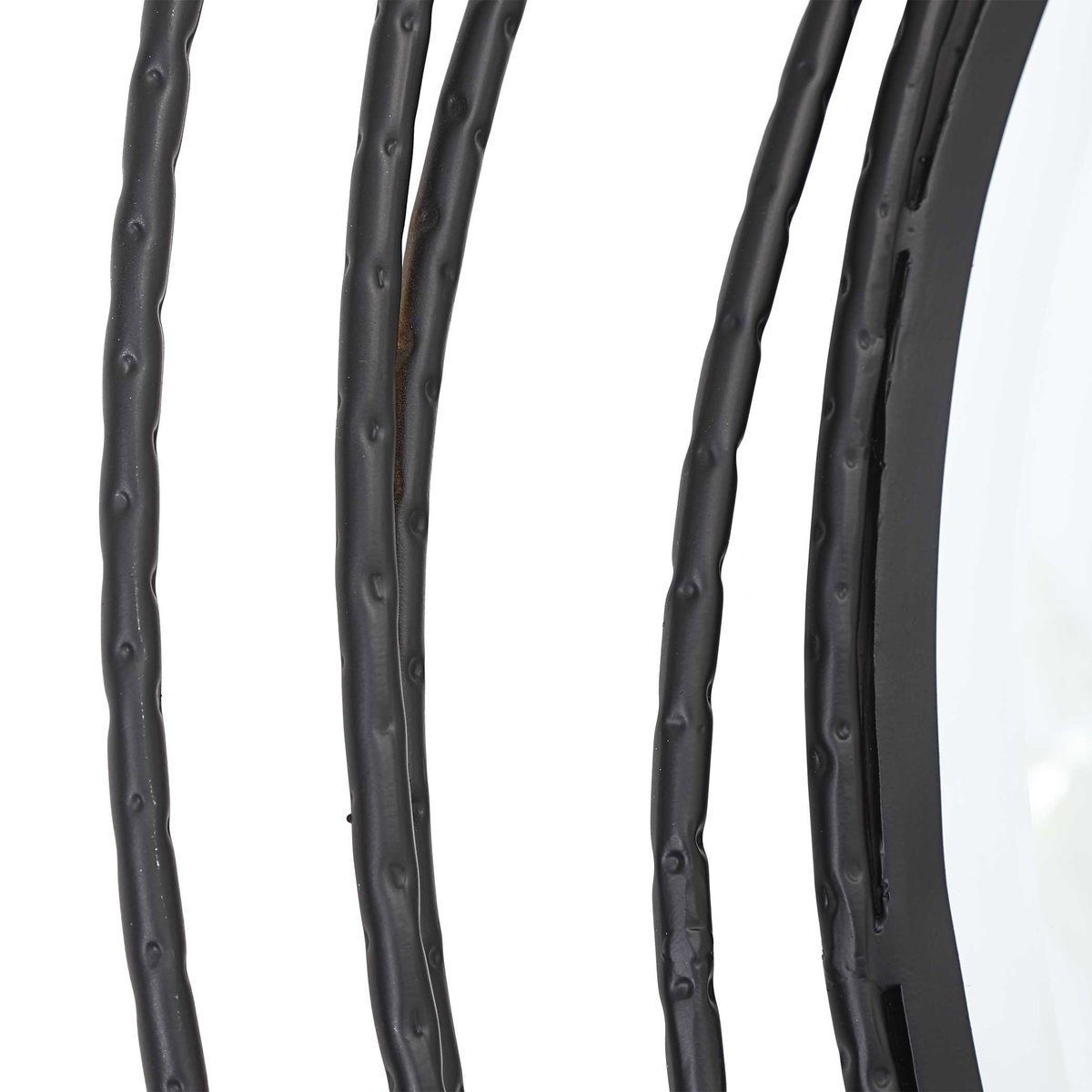 Whirlwind Black Round Mirror, by Uttermost, 39.37" width x 39.37" height x 1.15" depth View 6