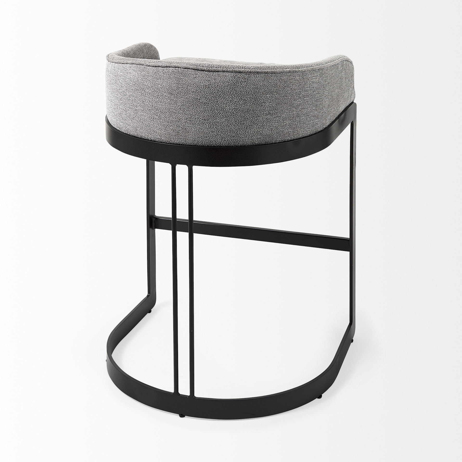 Hollyfield 20.5 x 19.7 x 28.7 Gray Fabric Seat with Gray Metal Base Counter Stool large image 