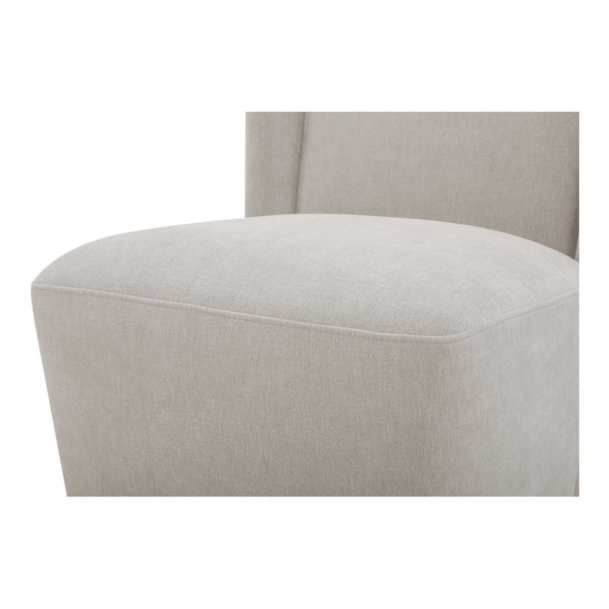Cormac Rolling Dining Chair Warm Sand, by Moe's Home, 24" width x 33" height x 26" depth View 3