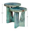 Nadette Blue Nesting Tables Set/2, Side & End Table by Uttermost, 18" width x 21.3" height x 18" depth thumbnail 3