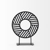 Micra  Matte Black Metal Decorative Object on a Stand, by Mercana, 9.06" length x 2.56" width x 10.91" height thumbnail 6