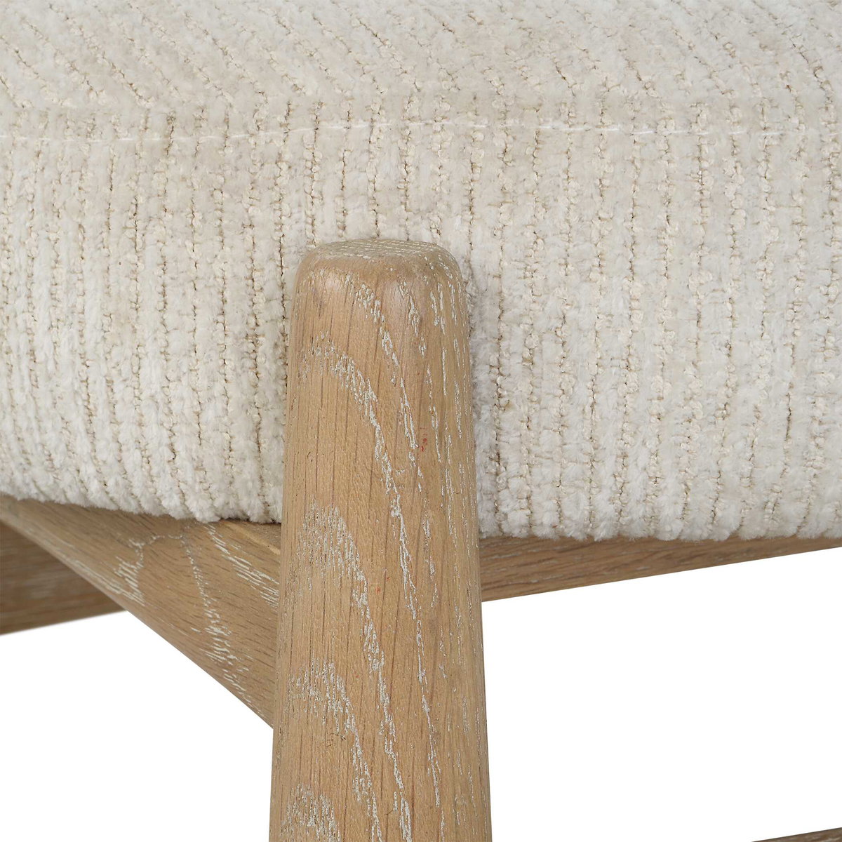 Acrobat Off-White Small Bench, Benche by Uttermost, 24.5" width x 19" height x 19.5" depth View 6