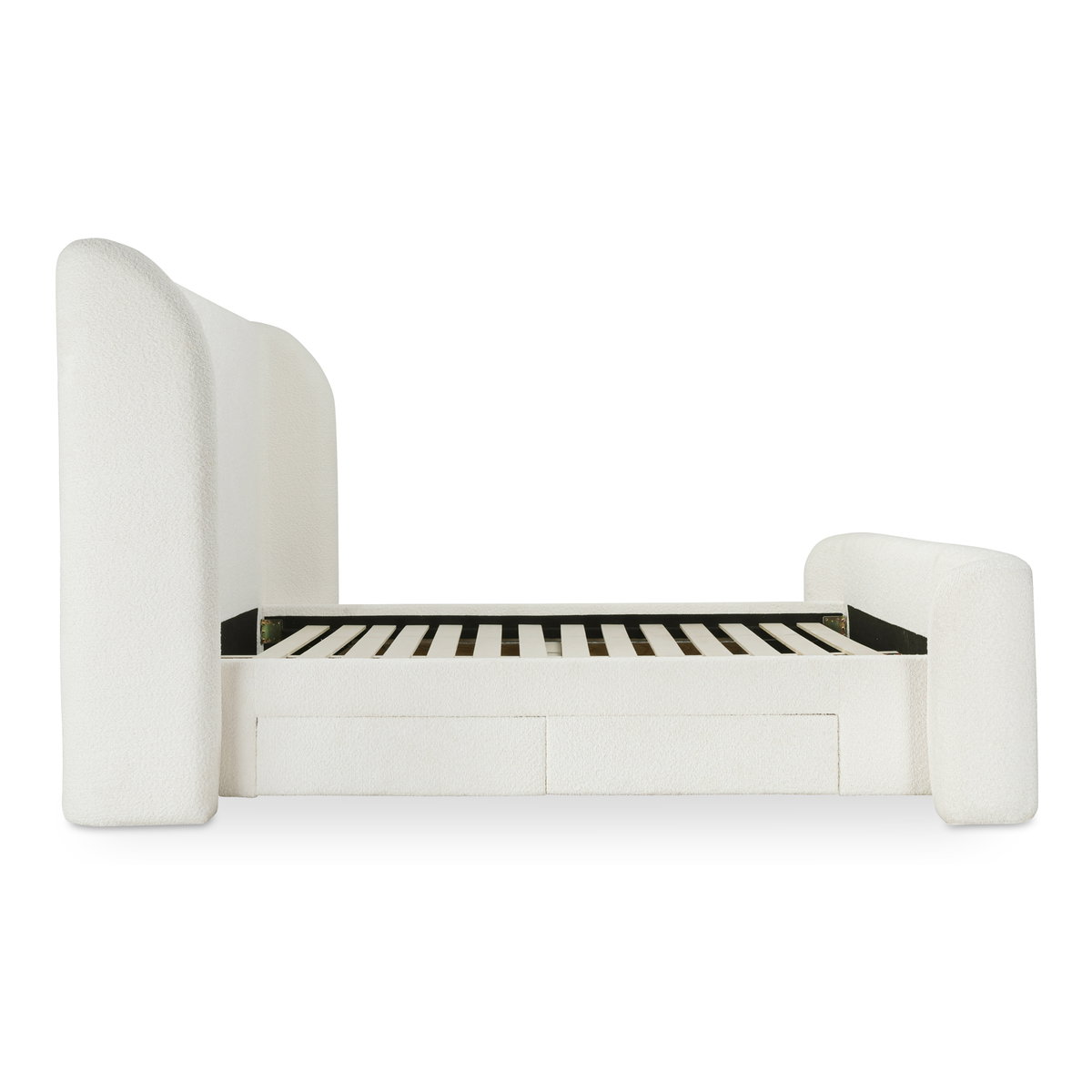 Sophia Queen Storage Bed Cream, by Moe's Home, 6'4" width x 4'7" height x 7'7" depth View 5