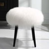 Wooly Sheepskin Accent Stool, Low Stool by Uttermost, 17" width x 18.5" height x 17" depth thumbnail 4