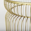 Shani Set of 2 Round, Gold Metal with Glass Accent Tables, Side & End Table by Mercana, 19" length x 19" width x 20.25" height thumbnail 8
