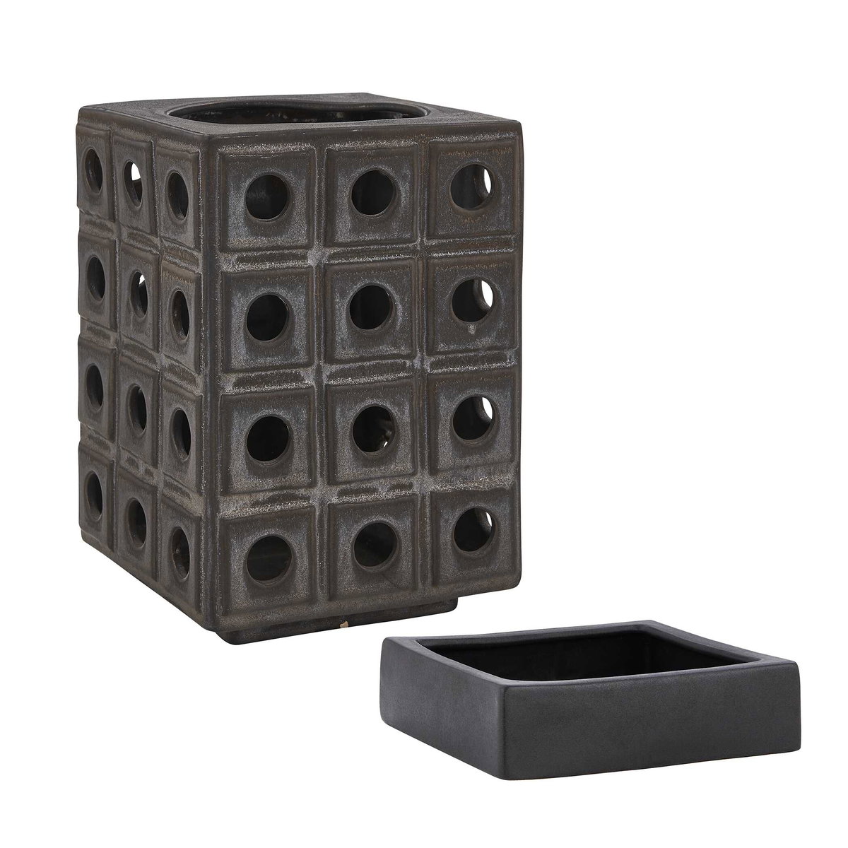 Lattice Indoor-Outdoor Lantern Candleholder, Candles & Candle Holder by Uttermost, 7" width x 12" height x 7" depth View 5