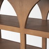 Bela 80' Medium Brown Wood Arched Console Table, by Mercana, 80" length x 16" width x 29" height thumbnail 10