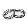 Piers (Set of 2) Black Metal Mirrored Round Trays thumbnail 0