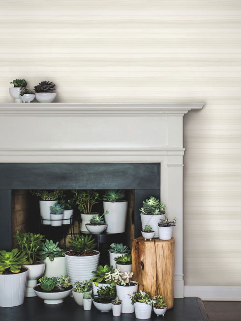 Pandora Leaf White & Off White Wallpaper