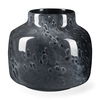 Masai Small Black Mottled Glass Vase, by Mercana, 10.31" length x 10.31" width x 9.25" height thumbnail 1