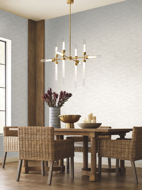 Sand Crest White Wallpaper