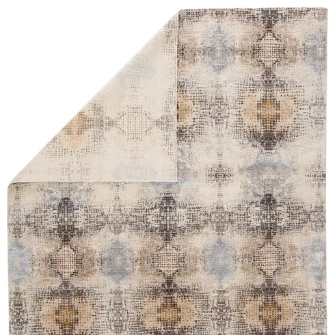 Droskyn Sandhurst Damask Hand-Knotted Beige Area Rug