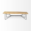 Papillion III 66L x 16W Blonde Wood And Iron Dining Bench thumbnail 4