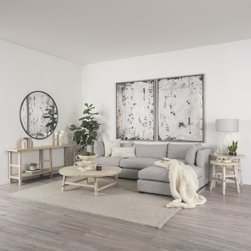 Rosie Round Blonde Wood Coffee Table