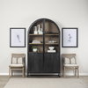 Wynn Cane Back Dining Side Chair | Fabric with Brown Wood, Dining Chair by Mercana, 20.47" length x 24.61" width x 34.06" height thumbnail 2