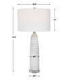 Levadia Matte White Table Lamp, by Uttermost, 15" width x 31.5" height x 15" depth thumbnail 3