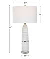 Levadia Matte White Table Lamp, by Uttermost, 15" width x 31.5" height x 15" depth thumbnail 3