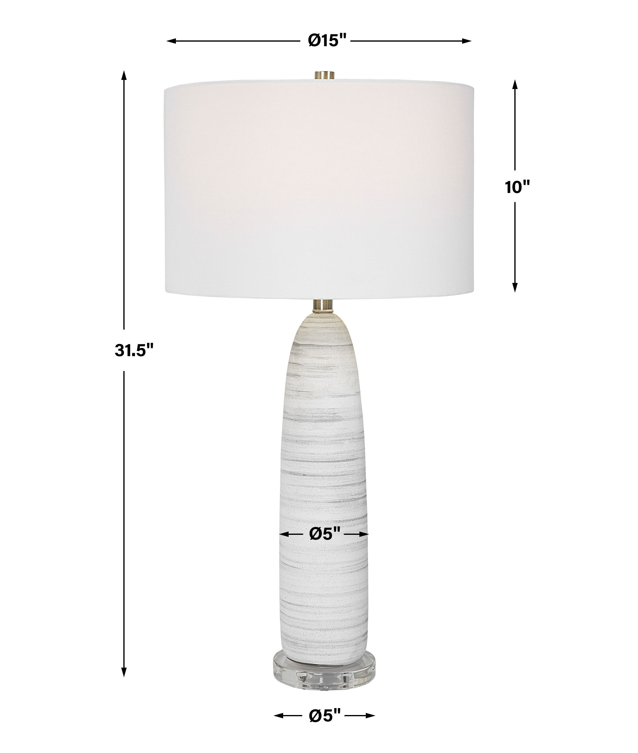 Levadia Matte White Table Lamp large image 